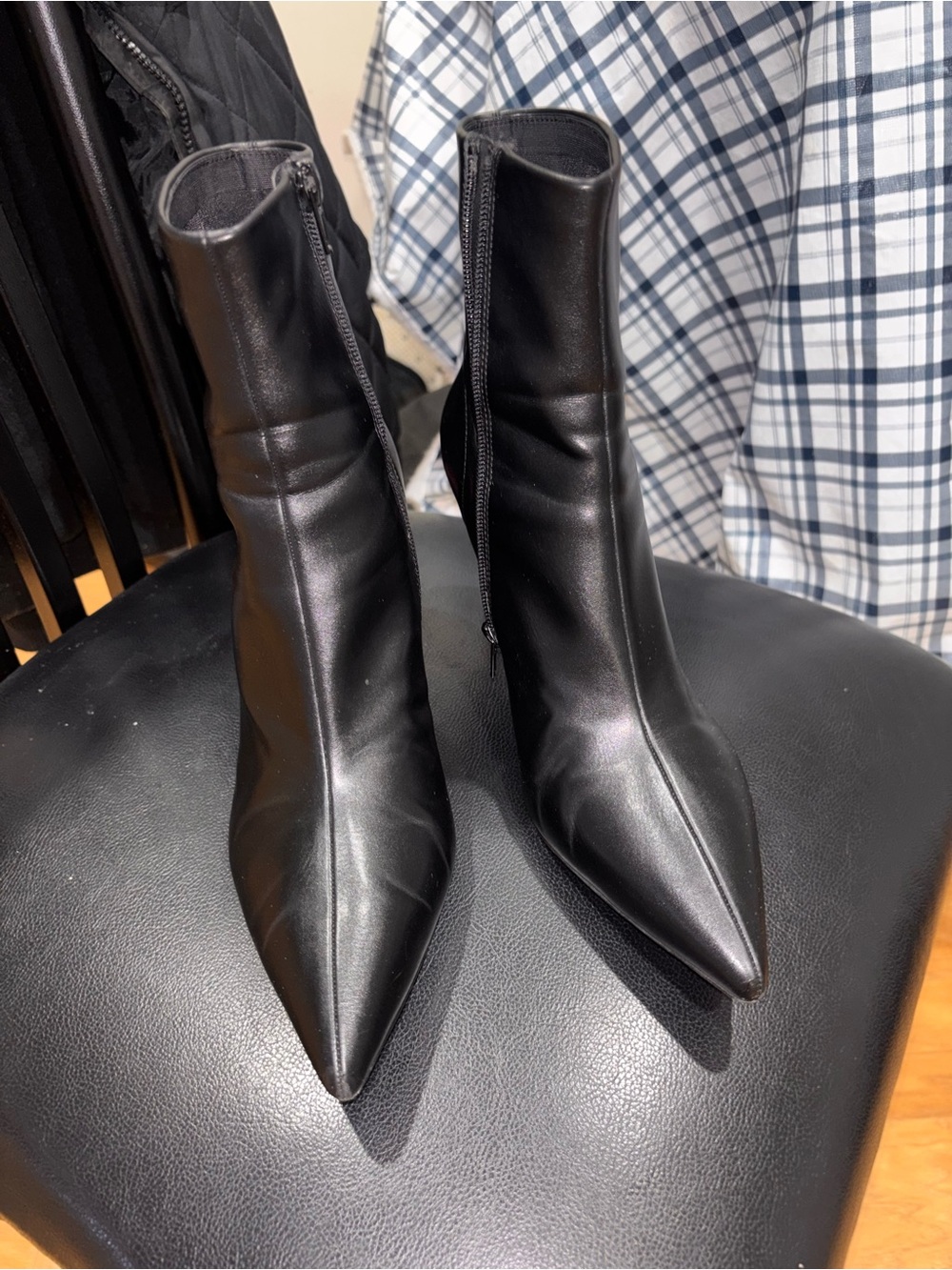 NWOT Jeffrey Campbell Women’s “nixie” Black Leather ankle Boots